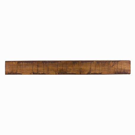 Dogberry Collections Rustic Fireplace Shelf Mantel, Aged Oak, 48 in. x 9 in., Rustic
