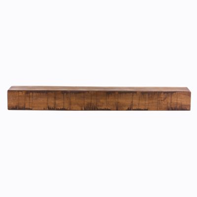 Image showing  48 in. x 9 in. Rustic Fireplace Shelf Mantel, Aged Oak