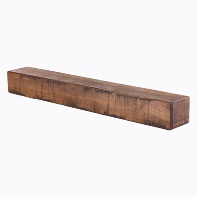 Image showing  48 in. x 6.25 in. Rustic Fireplace Shelf Mantel, Aged Oak