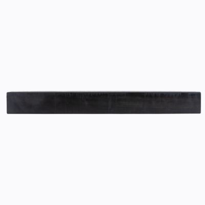 Dogberry Collections Rustic Fireplace Shelf Mantel, Midnight Black, 48 in. x 6.25 in., Rustic