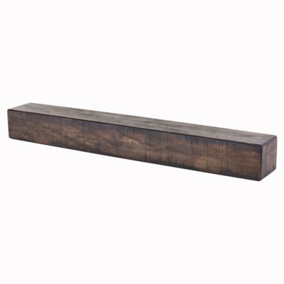 Image showing  60 in. x 9 in. Rustic Fireplace Shelf Mantel, Dark Chocolate