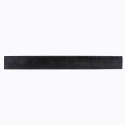 Dogberry Collections 60 in. x 9 in. Rustic Fireplace Shelf Mantel, Midnight Black
