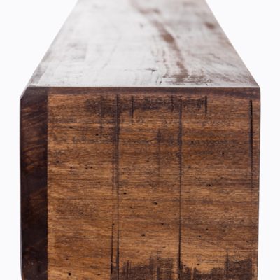 Image showing 5 th Dogberry Collections 72 in. x 9 in. Rustic Fireplace Shelf Mantel, Aged Oak