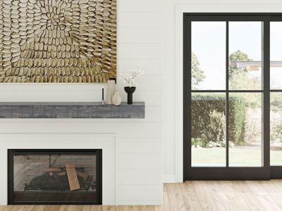 Image showing 8 th Dogberry Collections 72 in. x 6.25 in. Rustic Fireplace Shelf Mantel, Ash Gray