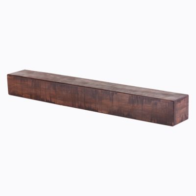 Image showing  72 in. x 6.25 in. Rustic Fireplace Shelf Mantel, Mahogany
