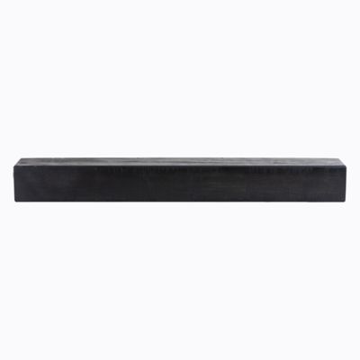 Image showing  72 in. x 6.25 in. Rustic Fireplace Shelf Mantel, Midnight Black