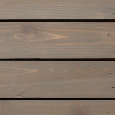 Image showing  72 in. x 14 in. Horizontal Slat Wooden Shutters, Gray, 2 pc.