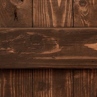 Image showing  42 in. x 14 in. X Bar Board and Batten Exterior Shutters, Brown, 2 pc.