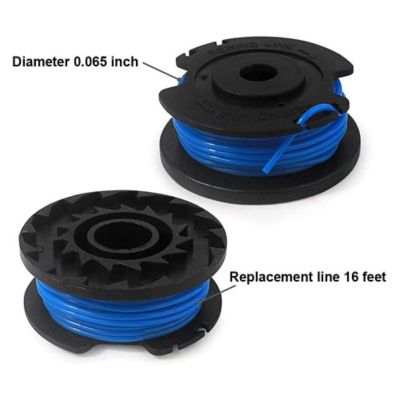 Image showing 5 th Greenworks 0.065 in. x 16 ft. Auto Feed Single-Line String Trimmer Line, 3-Pack
