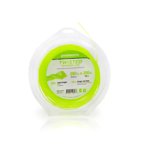 Greenworks 0.08 in x 200 ft Ultra Twist String Trimmer Line Replacement Trimmer Lines Spools & Blades