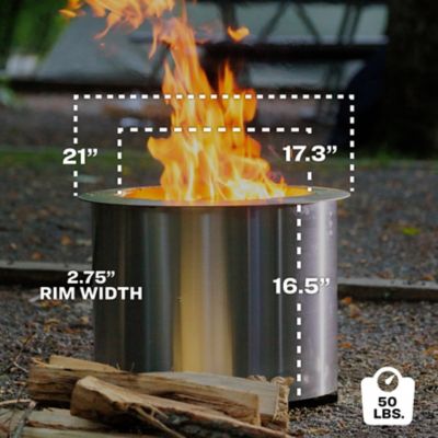 Image showing 8 th US Stove 21 in. Smokeless Wood-Burning Fire Pit with Ash Shovel