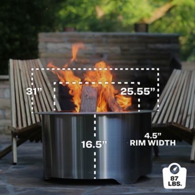 Image showing  31 in. Smokeless Wood-Burning Fire Pit with Ash Shovel
