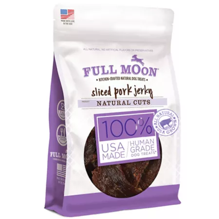 Full Moon Natural Cut Pork Jerky Dog Treats 10 oz. Dog Jerky Treats