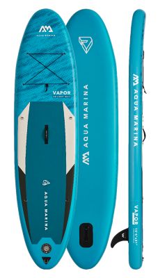 Image showing  10 ft. 4 in. Vapor All-Around Stand-Up Paddle Board, Inflatable SUP + Carry Bag, Paddle, Fin, Pump