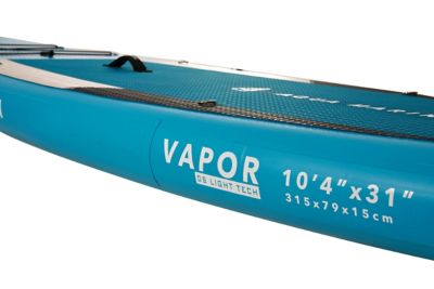 Image showing 7 th Aqua Marina 10 ft. 4 in. Vapor All-Around Stand-Up Paddle Board, Inflatable SUP + Carry Bag, Paddle, Fin, Pump