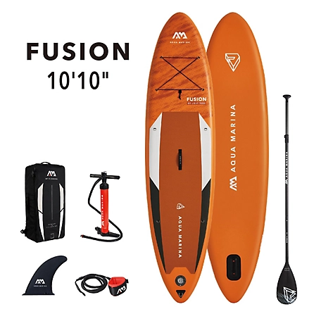 Aqua Marina Fusion 10 ft.10 in., All-Around, Stand Up Paddle Board - Inflatable Sup + Carry Bag, Paddle, Fin