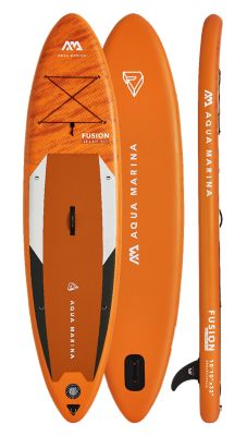 Image showing  10 ft. 10 in. Fusion All-Around Stand-Up Paddle Board, Inflatable SUP + Carry Bag, Paddle, Fin