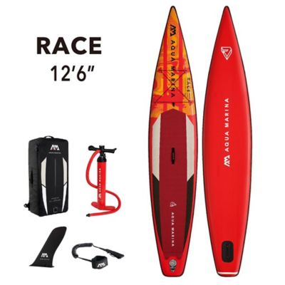 Aqua Marina Race 12 ft.6 in. Stand Up Paddle Board - Inflatable Sup Package, Including Carry Bag, Fin, Pump & Safety Harness