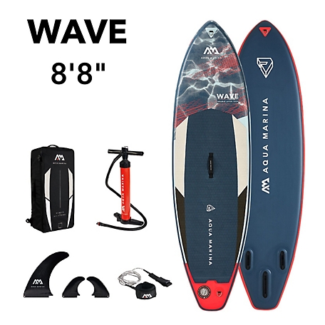 Stand at Aqua in. Fin, Package, Marina Bag, 8 Carry Tractor Up - Including US-BT-22WA Board Pump, Paddle Inflatable Supply Sup ft.8 Wave