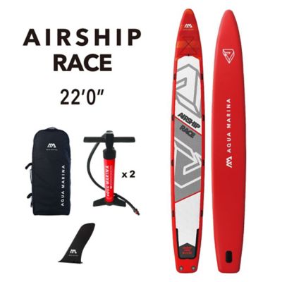 Aqua Marina Airship Race 22 ft.0 in. Stand Up Multi-Person Paddle Board, Inflatable, Carry Bag, Paddle, Fin, Pump