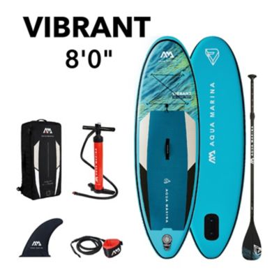 Aqua Marina Vibrant 8 ft.0 in. Stand Up Paddle Board - Inflatable Sup + Carry Bag, Paddle, Fin, US-BT-22VIP1