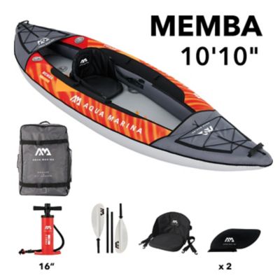 Aqua Marina Memba 10 ft.10 in., 1 Person Touring Kayak - Inflatable Kayak Package, Including Carry Bag, Paddle, Fin & Pump