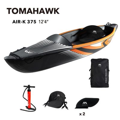 Aqua Marina Tomahawk Air-K 12 ft.4 in. High Pressure Speed Kayak/Canoe Including Carry Bag, Paddle, Fins & Pump