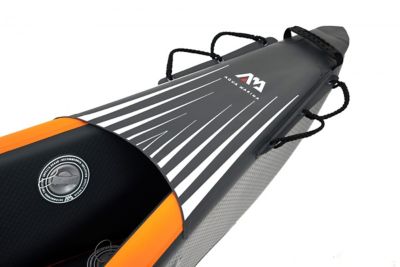 Image showing  12 ft. 4 in. 1-Person Tomahawk Air-K High Pressure Speed Kayak/Canoe with Carry Bag, Paddle, Fins and Pump