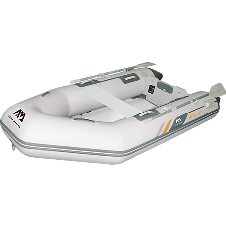 Aqua Marina Inflatable Speed Boat A-Deluxe 3M with Aluminium Deck Including Carry Bag, Hand Pump & Oar Set, BT-06300AL