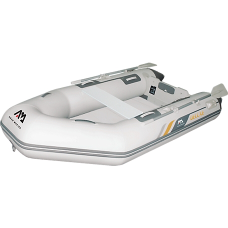 Aqua Marina Inflatable Speed Boat A-Deluxe 3M with Wooden Floor Including Carry Bag, Hand Pump & Oar Set, BT-06300WD