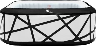 MSPA 73 in. x 27 in. SOHO Premium Square Inflatable Hot Tub and Spa, 4-6 Person, 132 Air Bubble Massage System