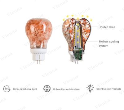Image showing  Vienna Dimmable Salt LED Lamp - Lamp / Power Bank / Decoration All-in-One