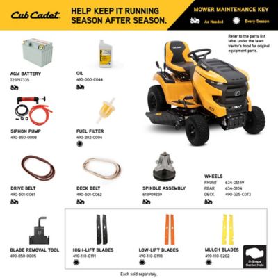 Image showing  IntelliPower 42 in. Gas Riding Lawn Mower, Cub Cadet Engine, Hydrostatic Transmission