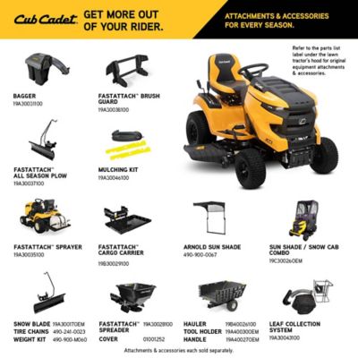 Image showing  IntelliPower 42 in. Gas Riding Lawn Mower, Cub Cadet Engine, Hydrostatic Transmission