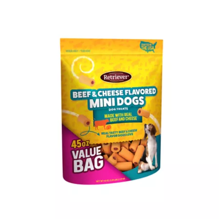 Mini Dogs Retriever Beef and Cheese Flavor Dog Treats 45 oz. Dog Soft & Chewy Treats