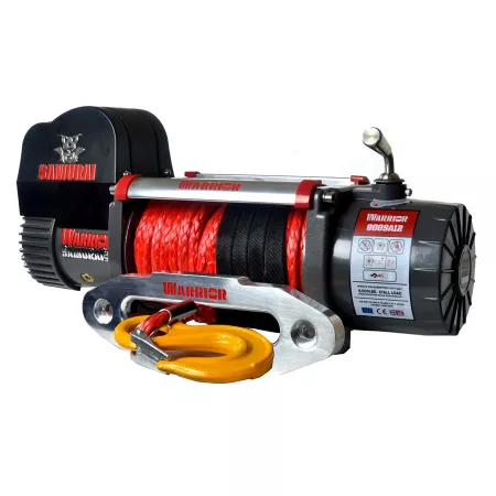 Warrior Samurai DK2 Electric Planetary Gear Winch 12V 20 000 lb Capacity ARMORTEK Synthetic Rope Truck & SUV Winches