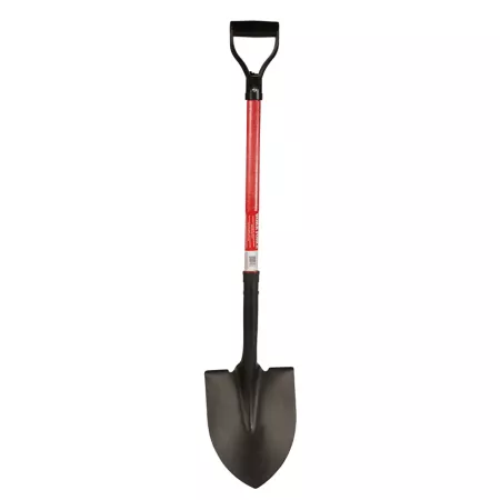 Workforce Round Point Shovel - 28" Fiberglass Handle - 16 Gauge Steel Head and D-Handle Shovels & Digging Tools