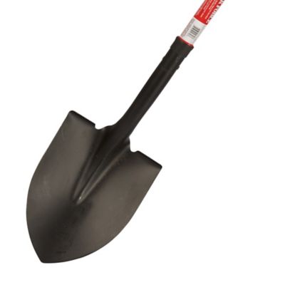 Image showing  28 in. Fiberglass Handle Round Point Shovel with D-Grip