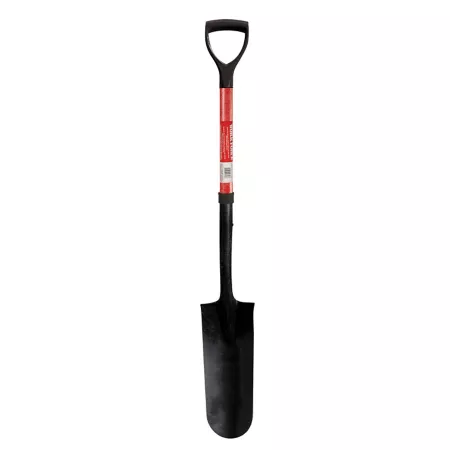 Workforce Tools Drainage Spade - Heavy Duty 28" Fiberglass Handle - Heavy Duty 16 Gauge Steel Head Shovels & Digging Tools