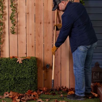 Image showing  14-Tine Bow Rake 54 in. Wooden Handle - 16 Gauge Steel Blade