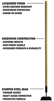 Image showing  48 in. Wooden Handle Garden Hoe