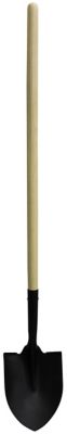 Workforce Round Point Shovel - 48 in. Wooden Handle - Heavy Duty 16 Gauge Steel Head