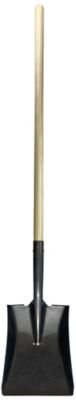 Workforce Tools Square Point Shovel - Sturdy 48 in. Wooden Handle - Heavy Duty 16 Gauge Steel Head