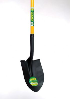 Professional's Choice Round Point Shovel - 54 in. Fiberglass Handle - 14 Gauge Steel Head