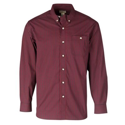 Blue Mountain Men's Stretch Poplin Long-Sleeve Button-Down Shirt