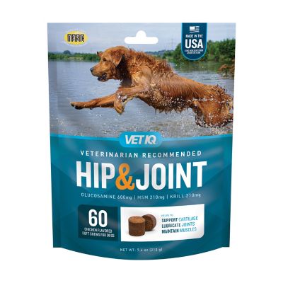 VetIQ Hip and Joint Chicken Flavor Supplement Chews for Dogs, 60 ct.