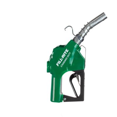 Fill-Rite Automatic Diesel Fuel Nozzle with Hook, 5-25 GPM, 1 in., Green