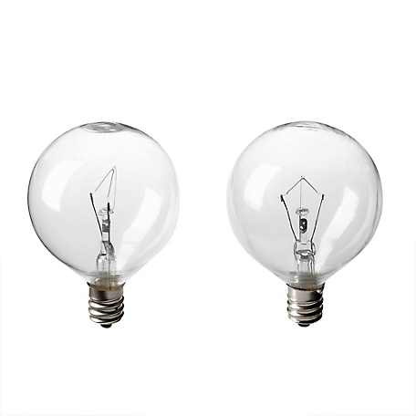 HQRP 2-Pack 15W 120V Light Bulbs for Better Homes and Gardens Wax Warmers