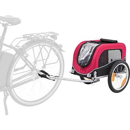 TRIXIE Dog Bike Trailer, Red, Small Dogs