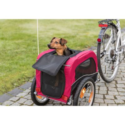 Image showing  Dog Bike Trailer, Small Dogs, Red